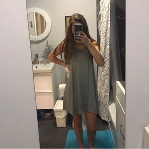 Grey flowy dress
